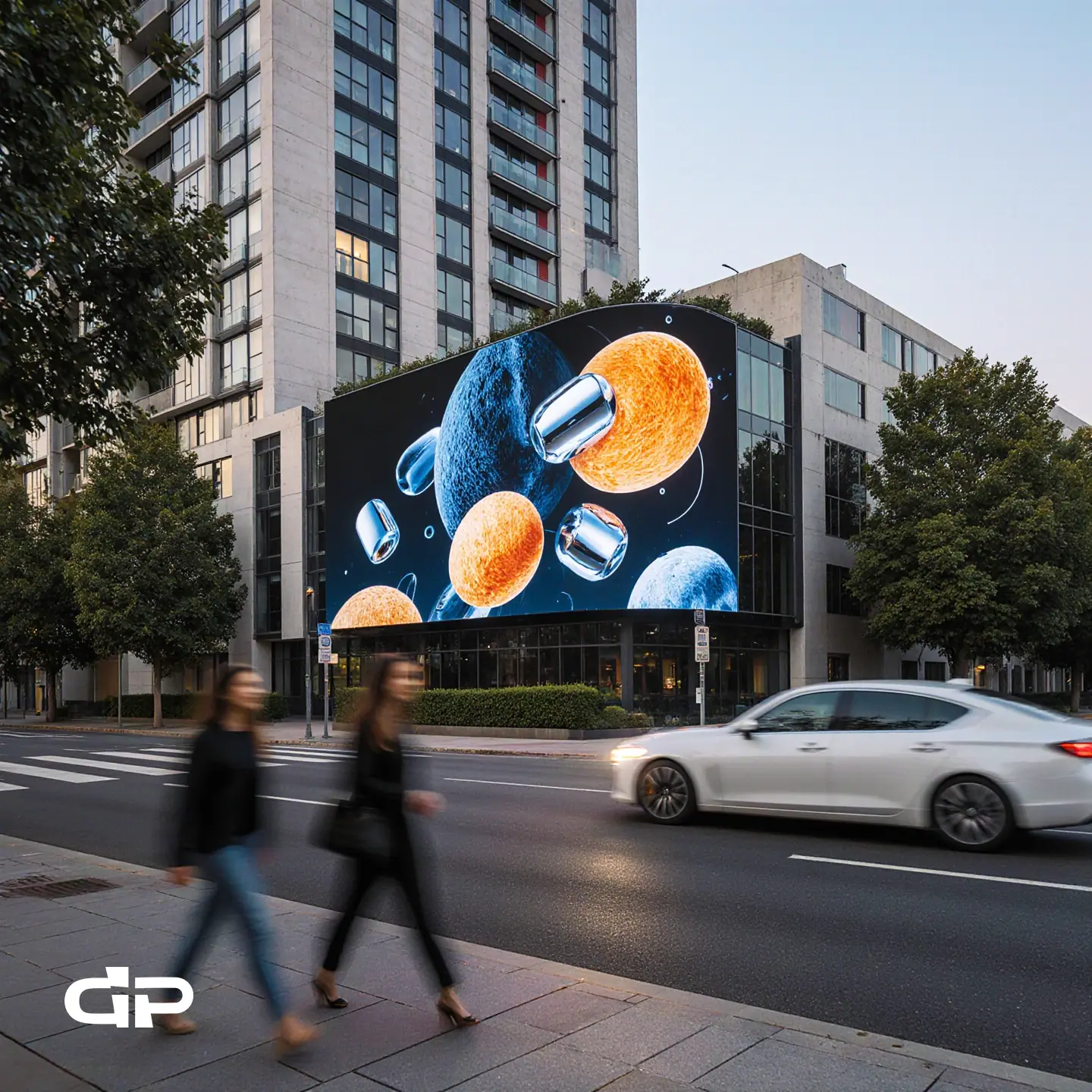 Рекламный LED-экран для офисного здания в Кемерово, фотография 2